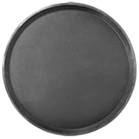 16 inch Round - Black non-Skid Fiberglass Serving Tray